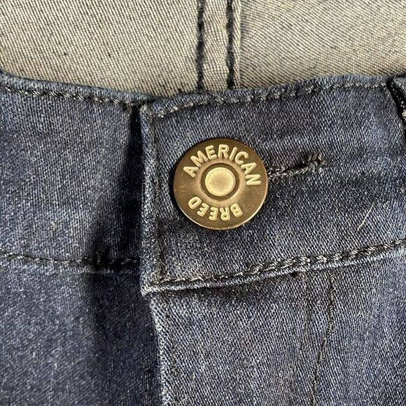 AMERICAN BREED Indigo Blue Distressed Jean Shorts Jorts Size 32 - Picture 9 of 11